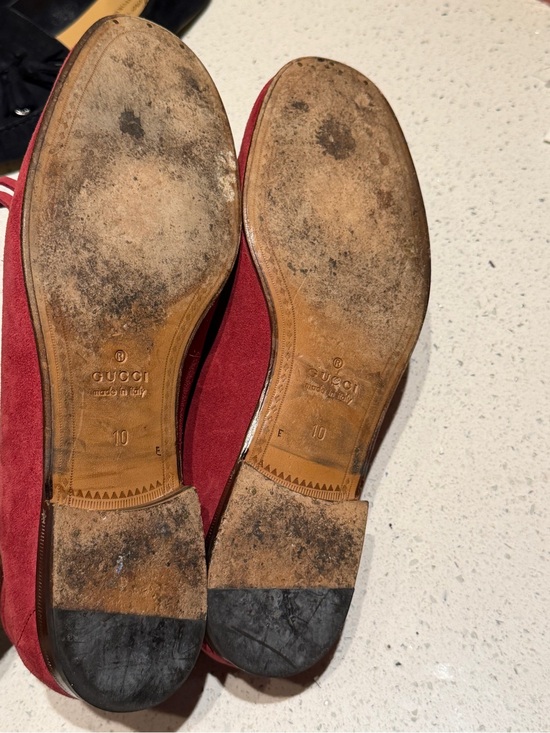 Gucci Red Horsebit 1953  Suede loafers main image 6